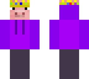 technoblade with purple hoodie