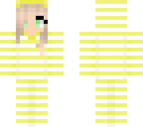 yellow pastel cute girl striped pj's