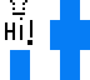 (hi!) angry skin with blue body and no chest