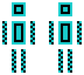 blue black square classic
