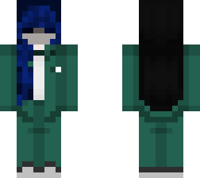blue haired girl squid game