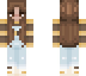 brown hair - bee overalls