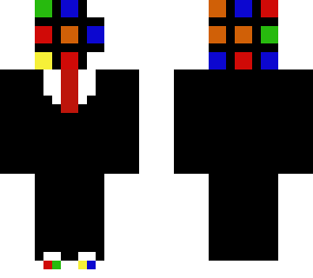 cubo con traje