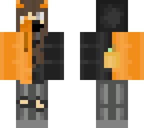 girl black/orange hoodie