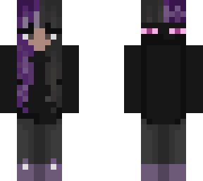 girl in enderman hoodie (look at the back)