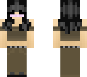 girl w/ brown outfit (black short hair)