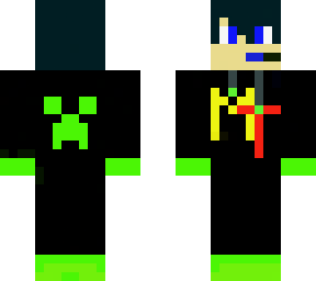 mt creeper skin . black with neon green. headphone .