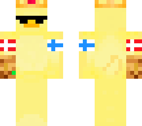 pato con bandera de finlandia y dinamarca