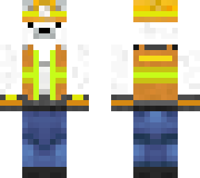 polar bear with building unifrom