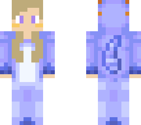 blue axolotl blonde girl, credits to mrmint1000 for the onesie design