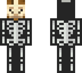 brown llama in skeleton costume
