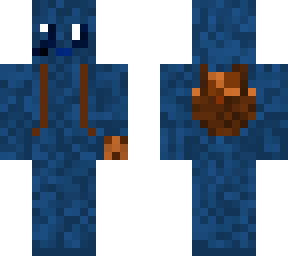 cookie monster with a bag of cookies