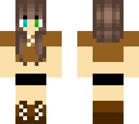 cute elf girl w/ leather crop top and black shrots