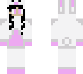 girl in a cute bunny onsie