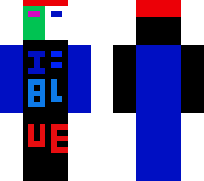 i = blue