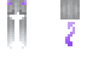 koala color hair base with purple horns and demon tail