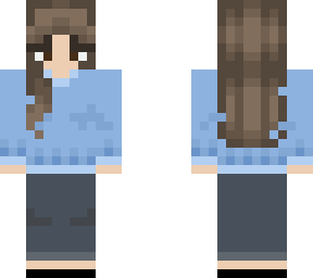 minecraft skin - blue sweater.