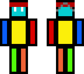 multicolored with ninja band