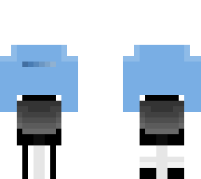 outfit template blue top with black shorts + high boots