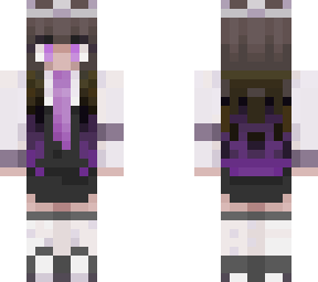 purple girl in suit