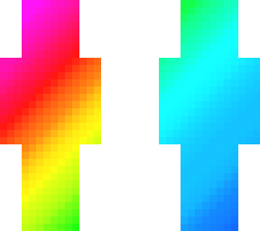 rainbow with white sides