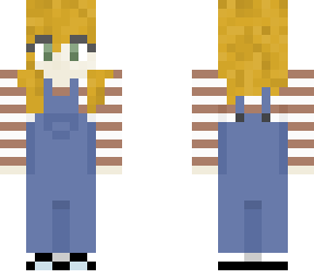 red and white dungarees readhead