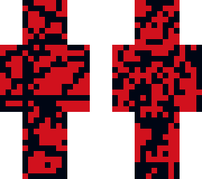 red with black paint