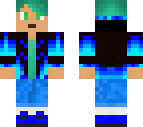 teal haired hoodie kid