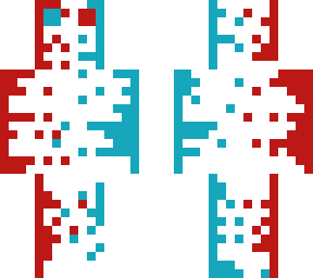 blue vs red paint