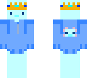 crowned axolotl (light blue)