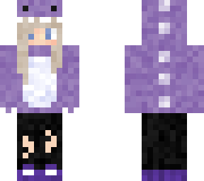 dino skin girl purple