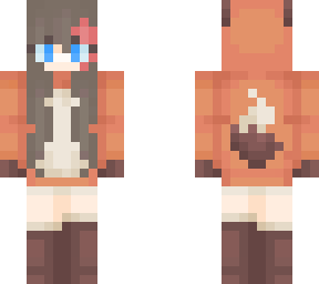 fox hoodie red highlight