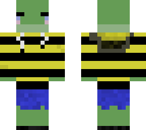 frog wearing bee hoodie