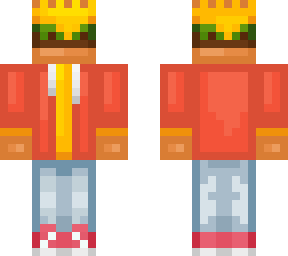 funny burge r man with funny crown