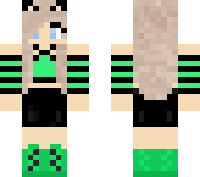 green cat girl