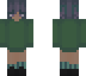green sweater