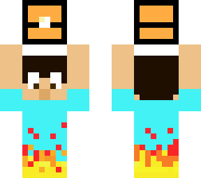guy carrying a chest while on fire