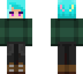 jezzi 2.02 purple & green sweater ribbons