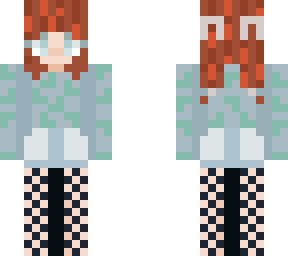red haired girl w/ cute sweater