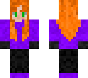 basic purple hoody girl