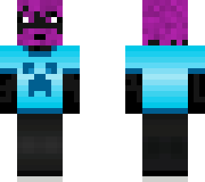 bearded enderman w/ blue creeper shirt