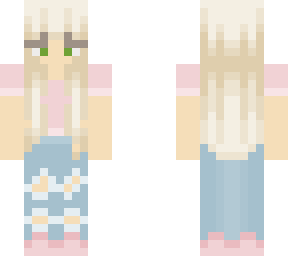 blonde girl pink outfit