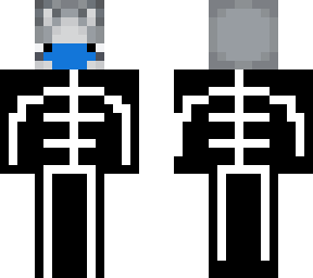 cat with skele costume