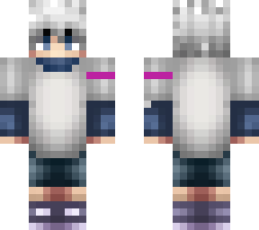 killua but has cancer awareness ribbon for technoblade repost