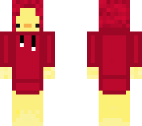 maroon hoodie duck