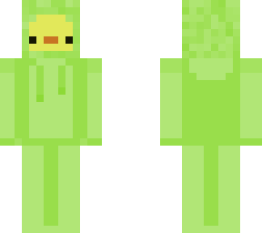 pato con ropa verde