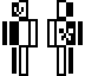 black and white