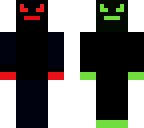 double sided skin green and red