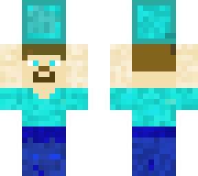 steve with diamond block