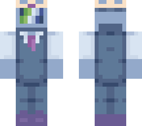 tv head in suit vest (w/ aromantic flag screen)